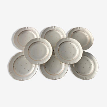 Service of 8 flat plates, Limoges