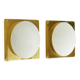 Two 1970s brass wall lamps by Rolf Krüger for Heinz Neuhaus Leuchten