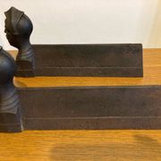 Pair of antique cast iron fire dogs