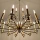 Brass Chandelier by Gaetano Sciolari