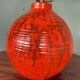 Art Deco HAK Herman Kähler Pottery Lamp, c.1930s Orange Globe with Brass Details