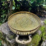 Large brass tray in Louis XV baroque style