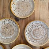 Rare 6 Niderviller Model Fauve Dessert Plates