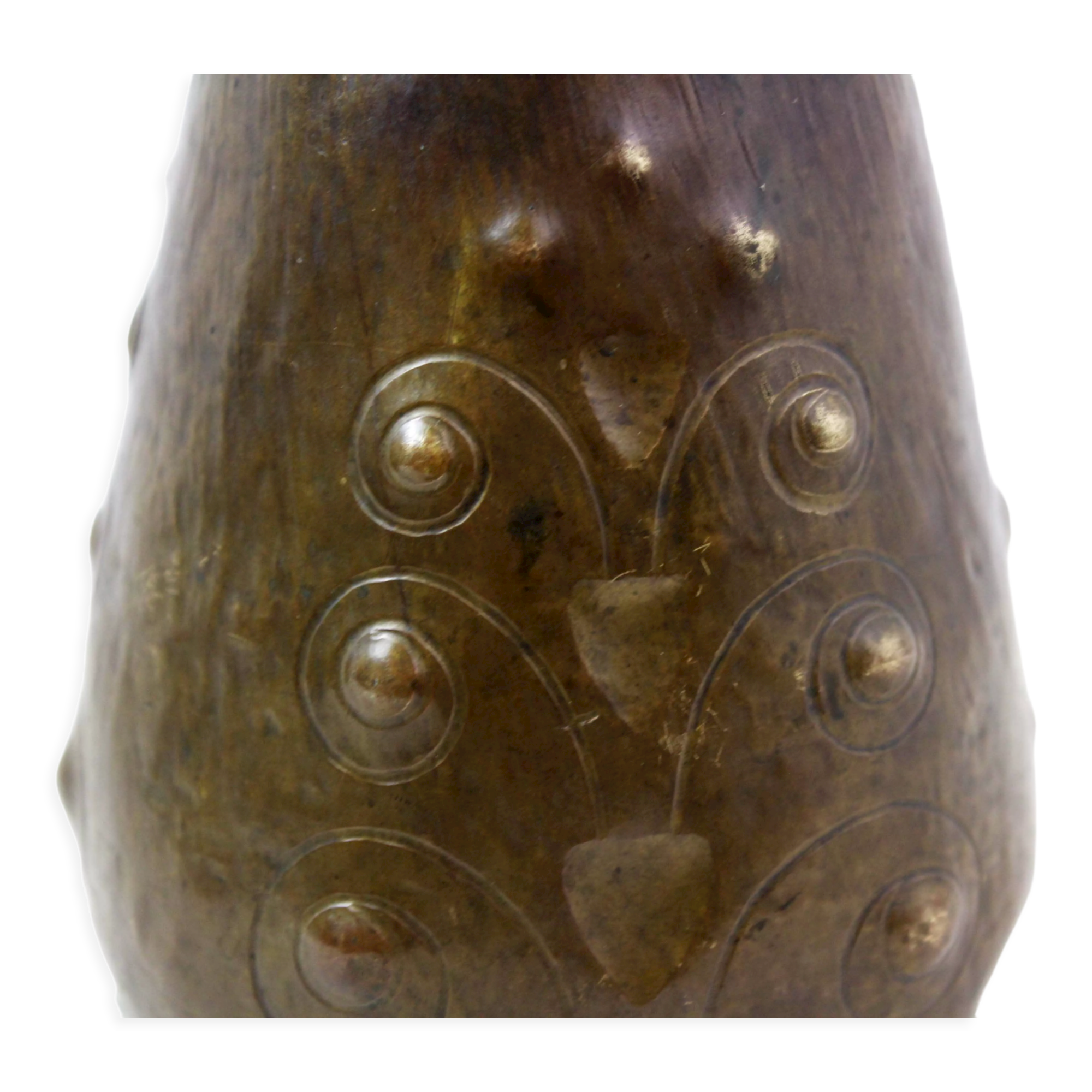 Art deco copper vase