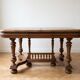 Antique solid wood dining table