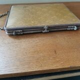 Antique triptych barber mirror