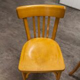 Pair of chairs bistro Baumann 1970s honey color