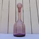 Blown glass bottle with bubbles, Biot glassware style, vintage