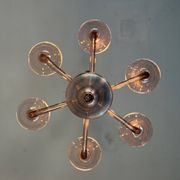 Venetian lustre made of Murano glass in amethyst colour, circa 1920.