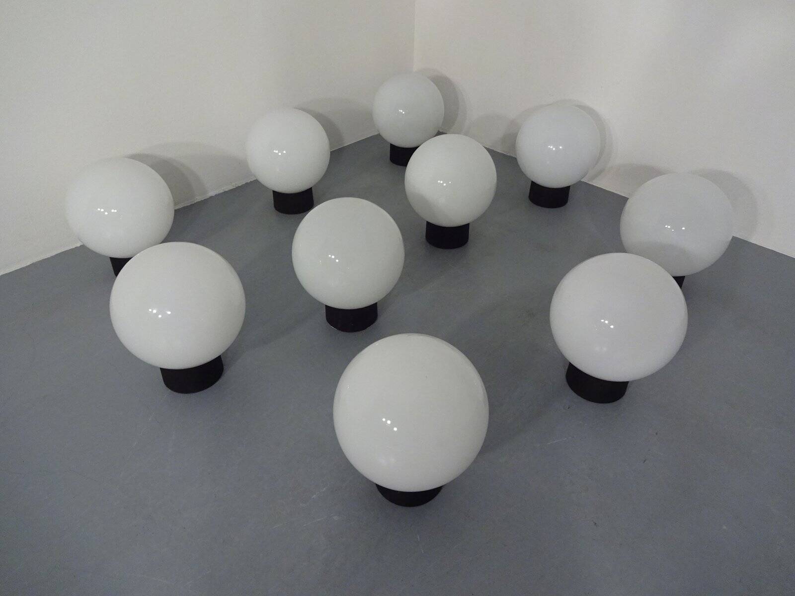 Opaline Glass Ceiling Lamp from Limburg, 1960s