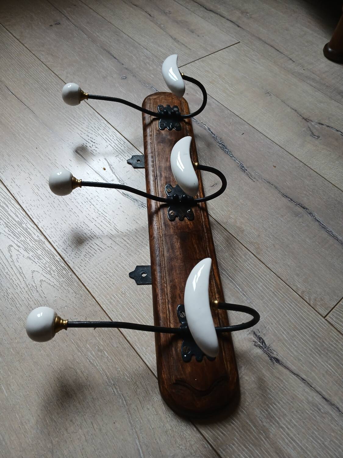 Vintage wall coat rack