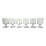 Set of 6 vintage cut crystal aperitif glasses