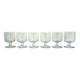 Set of 6 vintage cut crystal aperitif glasses