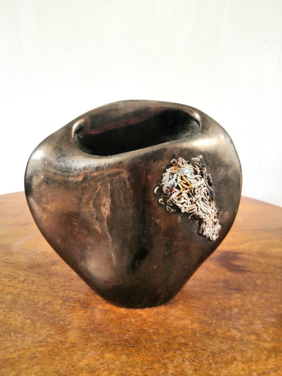 Jacques Idlas vase with relief design 60s