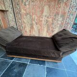 Brown velvet living room