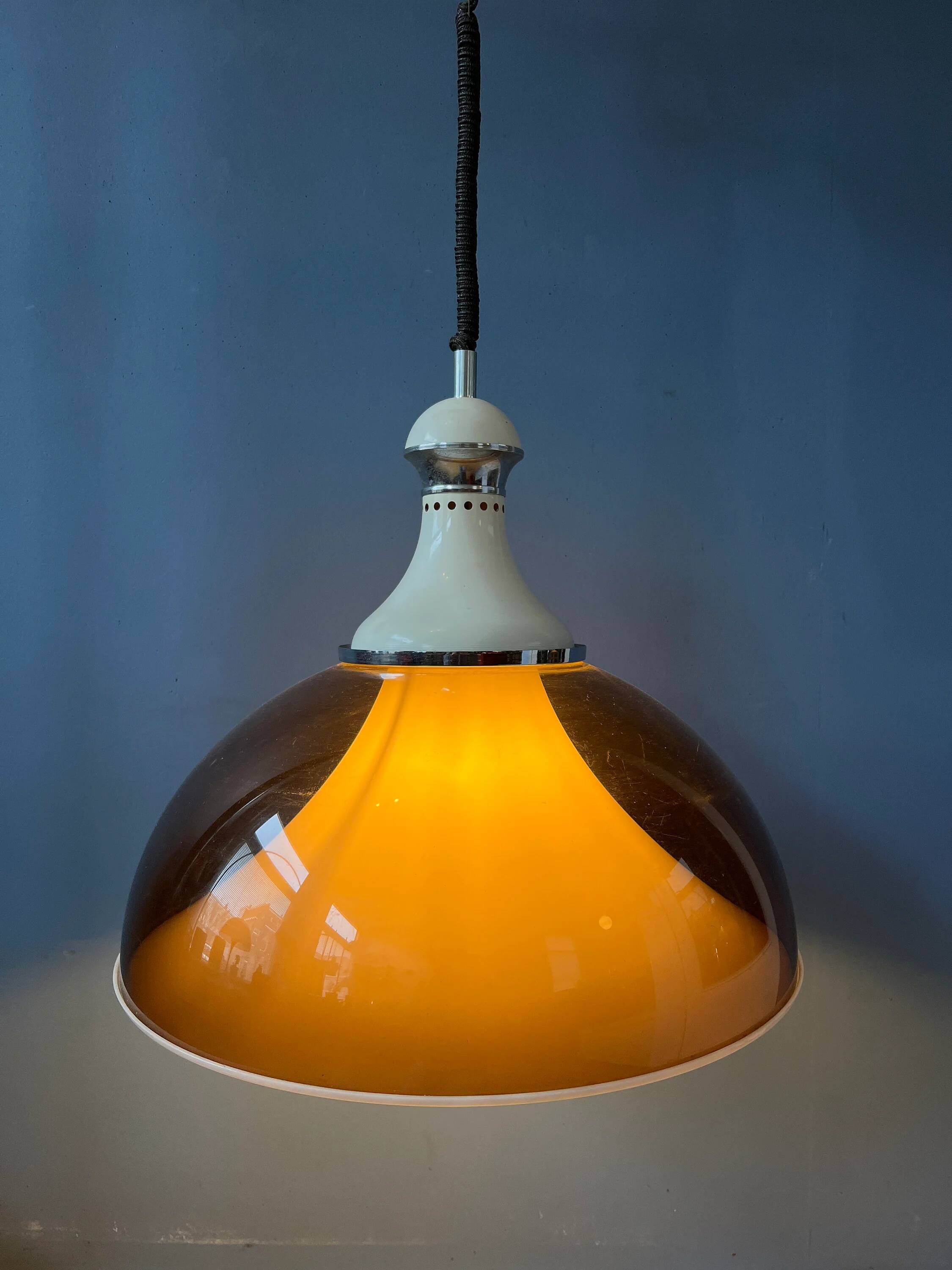 Large Space Age suspension Stilux Milano mid-century