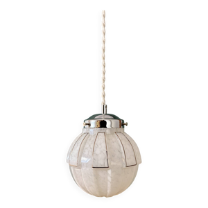 Suspension globe vintage - argent