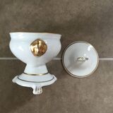 Pot couvert en porcelaine blanche