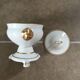 White porcelain covered pot