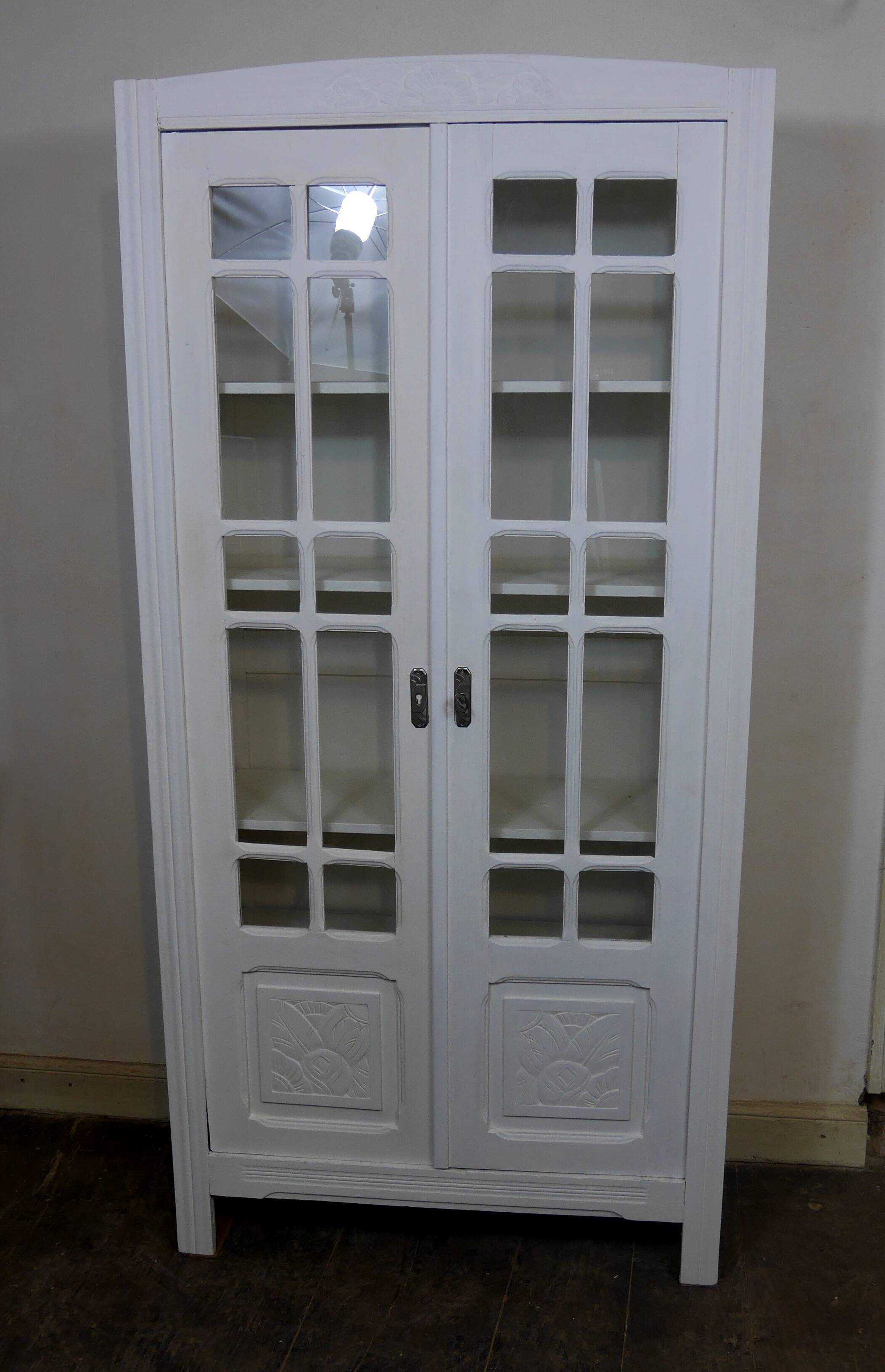 Parisian art deco glass display cabinet