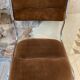 Set of 4 chairs chrome and suede 70s