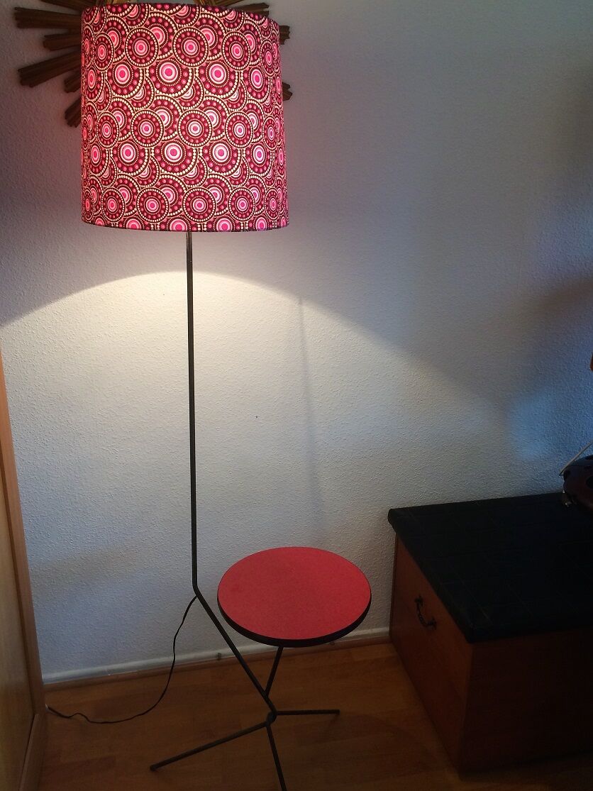 Vintage shelf reading floor lamp 1970