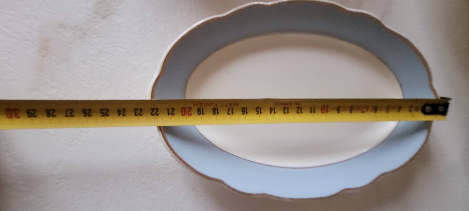 Service de table Villeroy & Boch – Modèle Saar – Bleu pastel & doré –