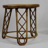 Rattan side table