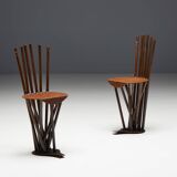 Industrial Wabi Sabi Primitive Chairs, France, 1950s