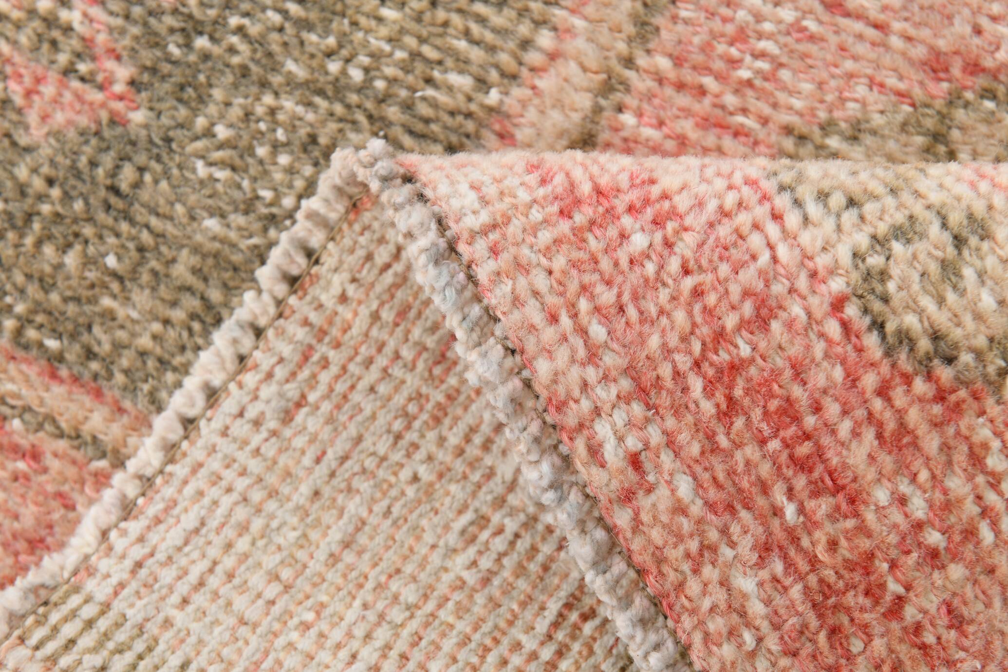 3x9 Peach Red Vintage Turkish Runner Rug, 91x274Cm SK20604