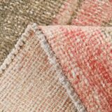 3x9 Peach Red Vintage Turkish Runner Rug, 91x274Cm SK20604