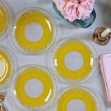 Set of 6 small plates sunflower cap