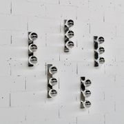 5 CHROME STEEL WALL LAMPS/CEILING LAMPS BY MOTOKO ISHII 70' YEARS EDITOR