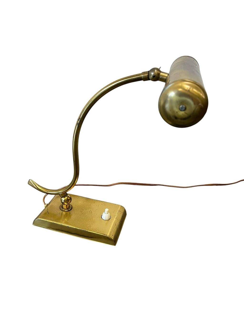 Vintage desk lamp in gilded brass / desk lamp / banker’s lamp