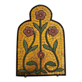 Plaque murale en mosaïque florale, vers 1900