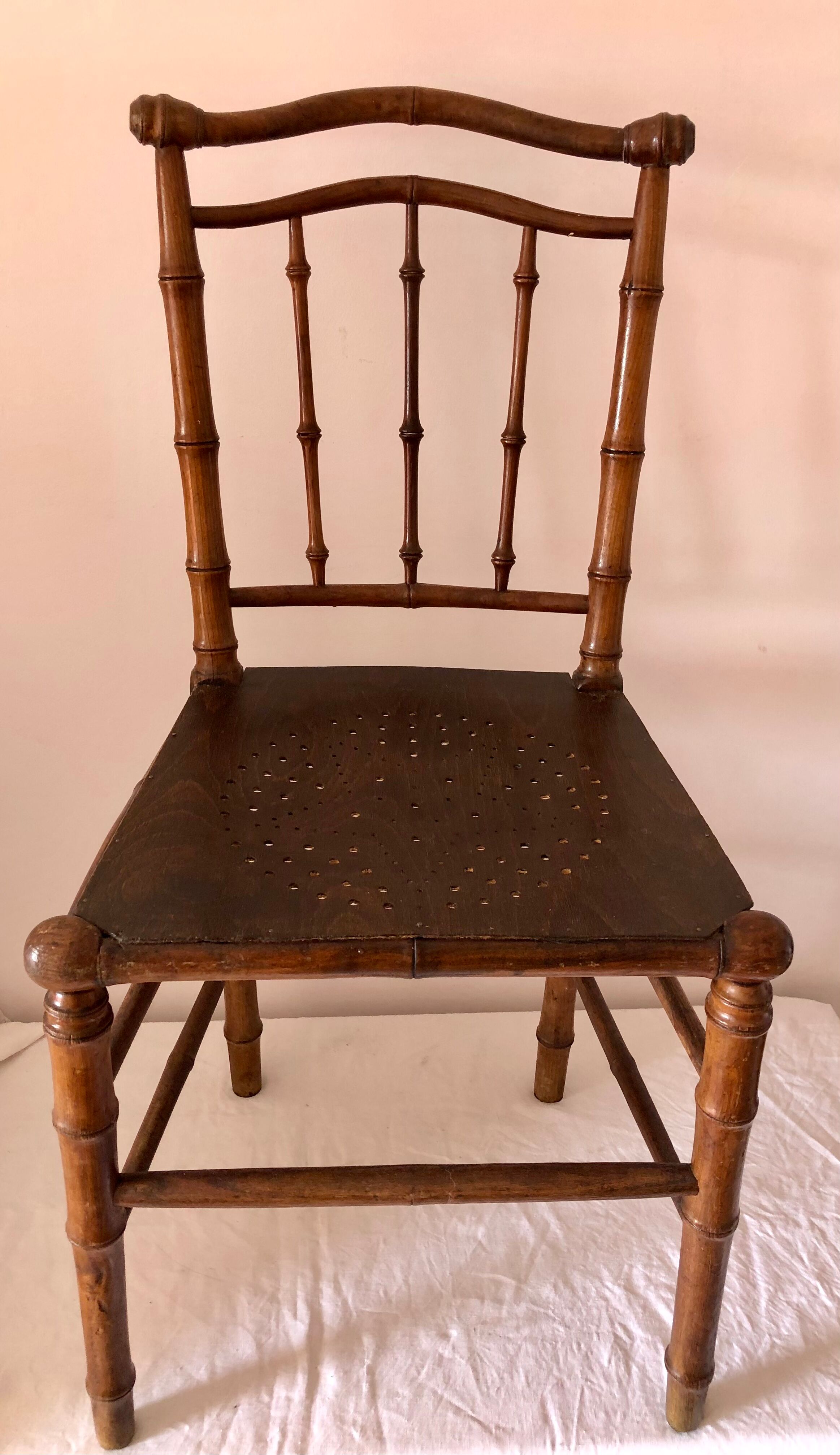 Vintage wooden and bamboo chairs