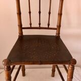 Vintage wooden and bamboo chairs