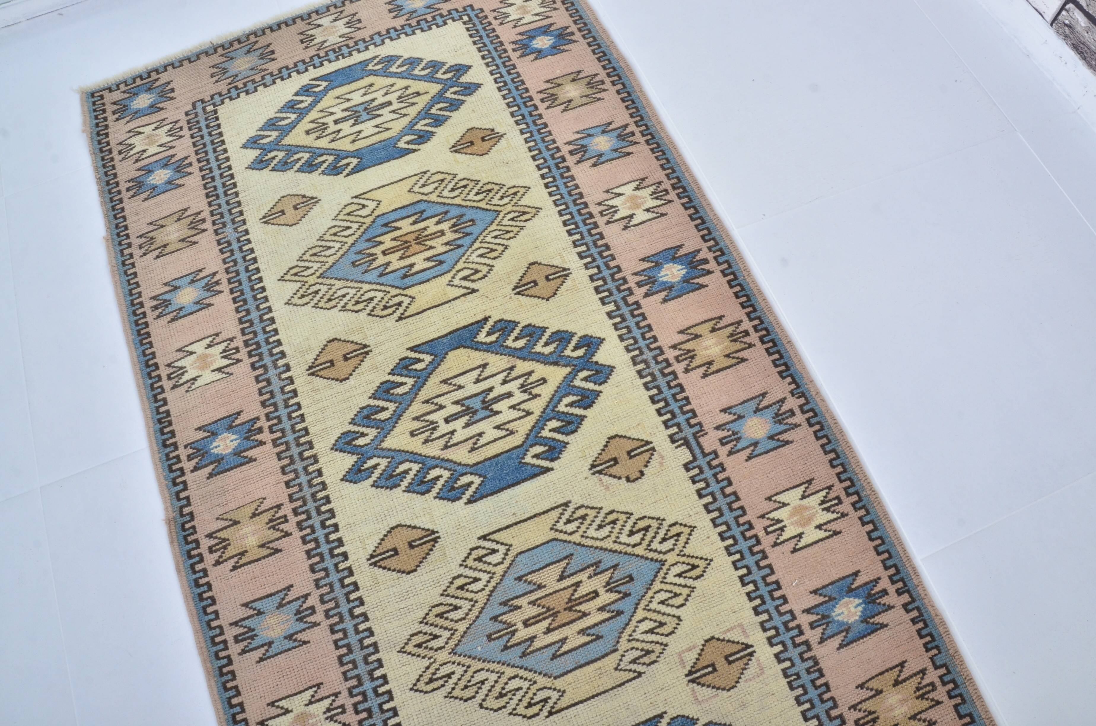 Neutral Vintage Handmade Kitchen Runner sku 3323