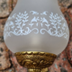 Pair of bronze wall lamps and frosted glass globe, early twentieth century.