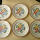 Set of 6 HBCM Earthenware Dessert Plates Model "Silver Odds"