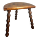 1950s turned wooden tripod stool