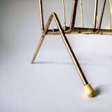 Porte-revue vintage en laiton