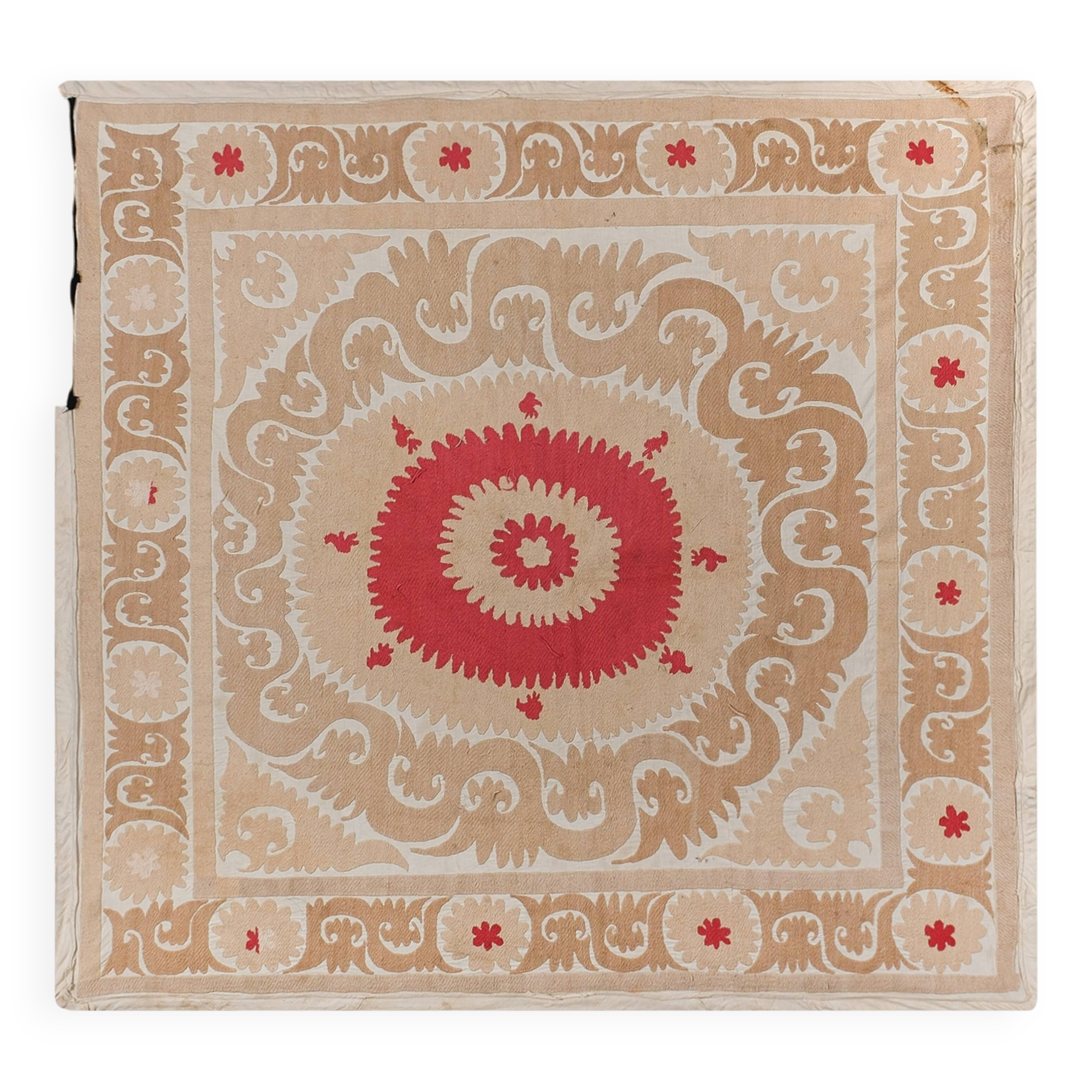 Tapis noué à la main, tapis turc vintage 136x140 cm