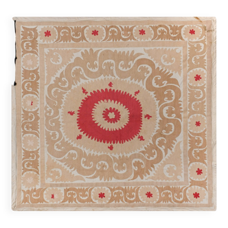 Hand knotted rug, vintage turkish rug 136x140 cm