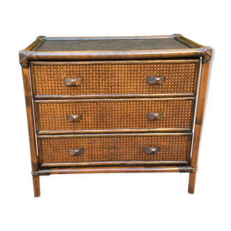 Bamboo and canning chest of drawers