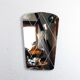 Original mirror with its engraved glass diamond pattern 52x33cm