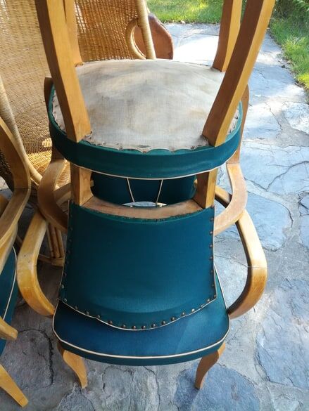 Ensemble de 4 fauteuils bridge 1950
