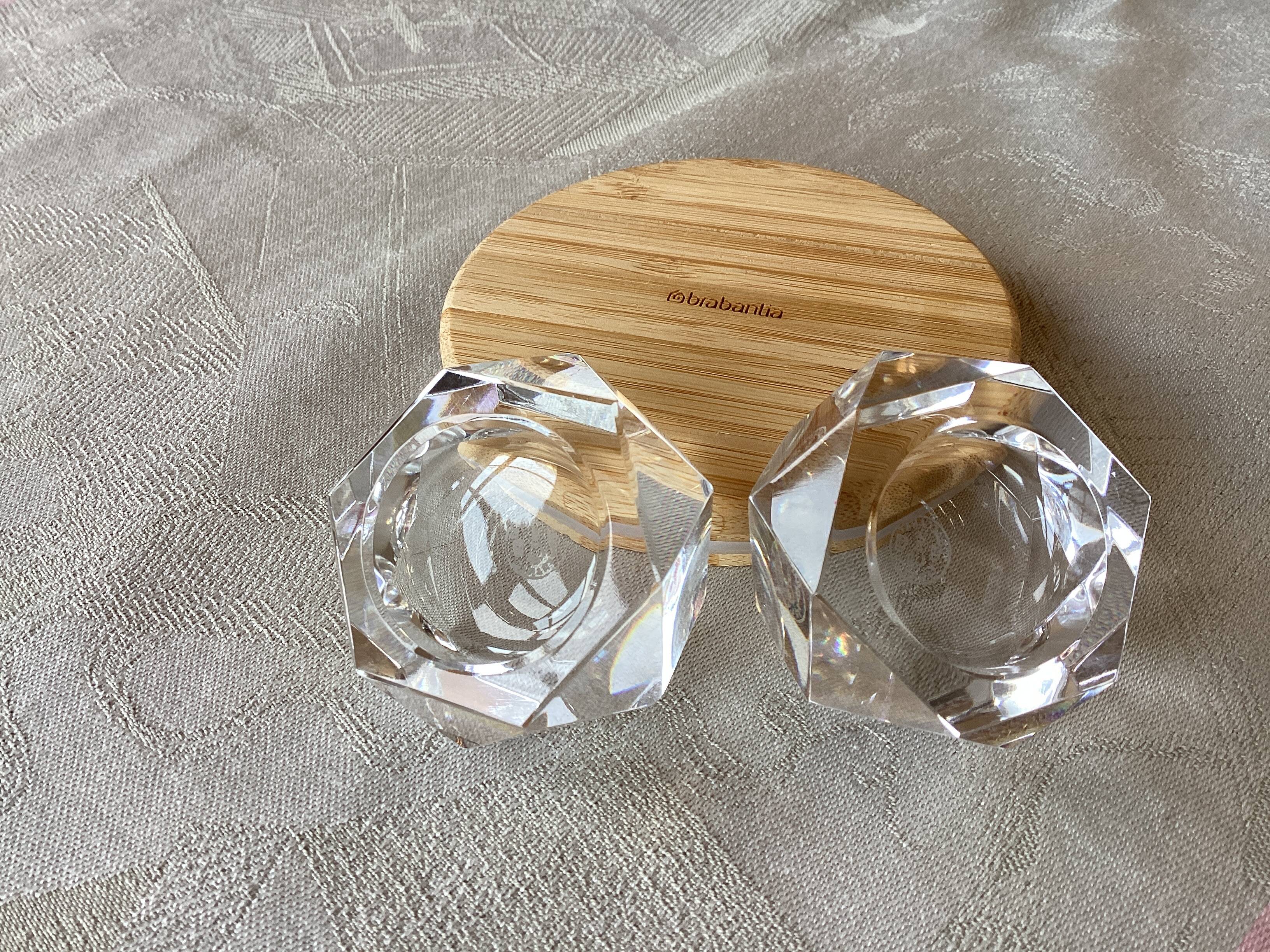 Baccarat crystal salt and pepper shakers