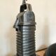 Pair of Philips lamps enamelled workshop pendant lamps