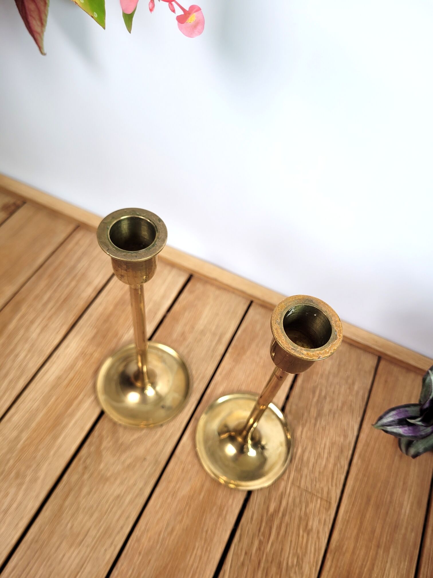 Pair of brass candlesticks candlesticks